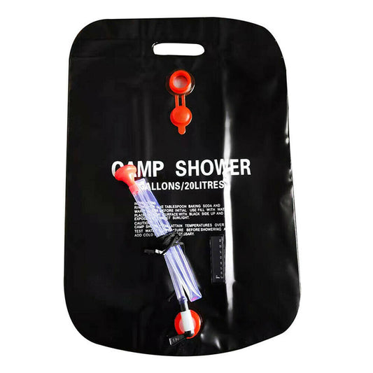 20L Camping Shower Portable Compact Solar Sun Heating Bath Bag Outdoor Travel