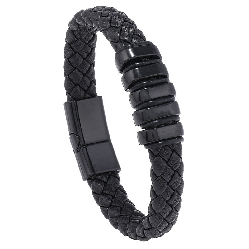 Multi-layer Leather Woven Bracelet Wrist Ring