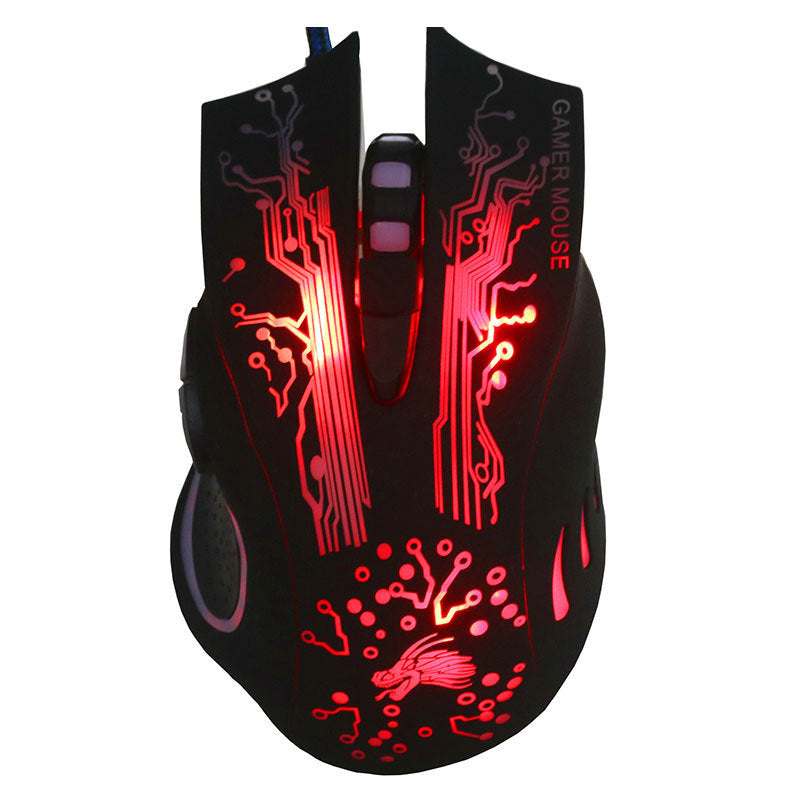 Wired Gaming Mouse 5500DPI 7-Color LED Backlight Optical Mouse Gamer USB 7 Buttons PC Gamer Computer Laptop Desktop Mice