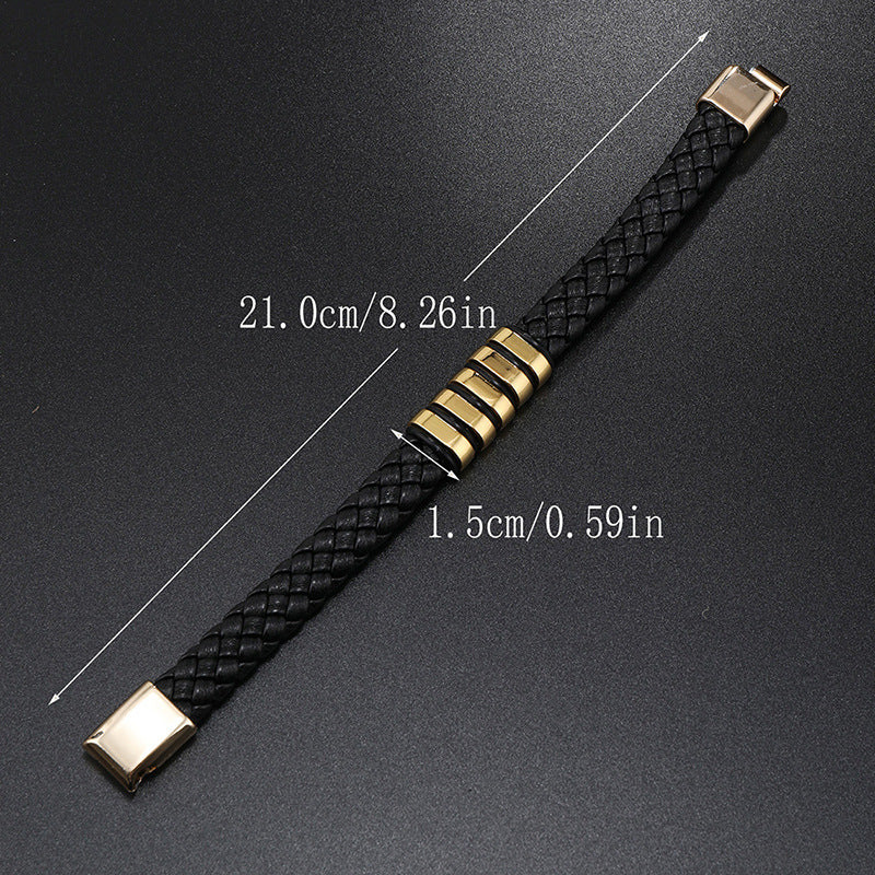 Multi-layer Leather Woven Bracelet Wrist Ring