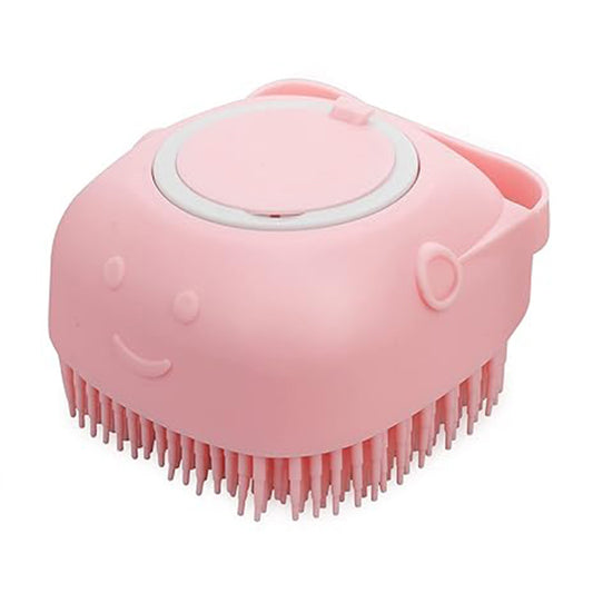 Dog Cat Bath Brush Comb Silicone Rubber Dog  Puppy Massage Brush Hair Fur Grooming Cleaning Brush Soft Shampoo Dispenser