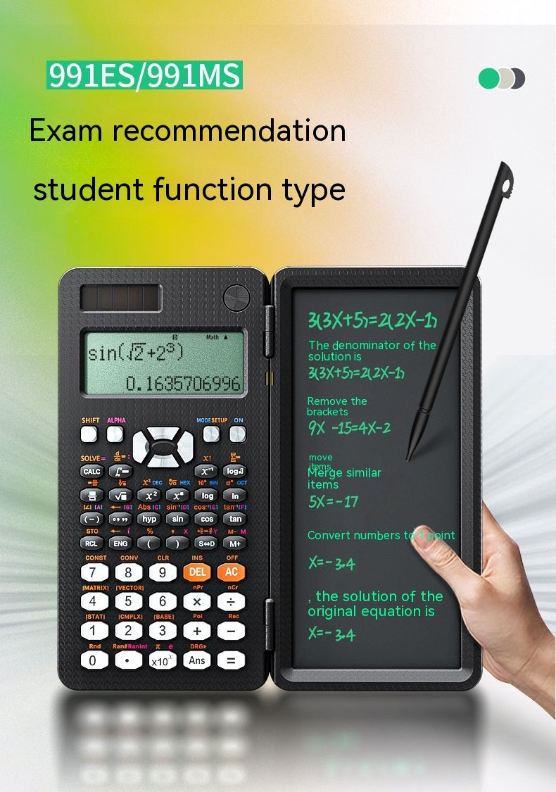 2 In 1 Foldable Scientific Calculators Handwriting Tablet Learning Function Calculator  Foldable Desk Scientific Calculators