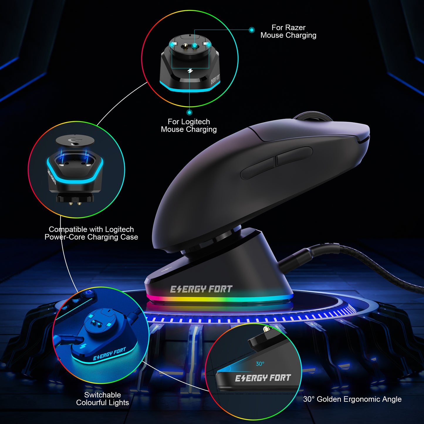 Wireless Base Bracket Suitable For Logitec Mice