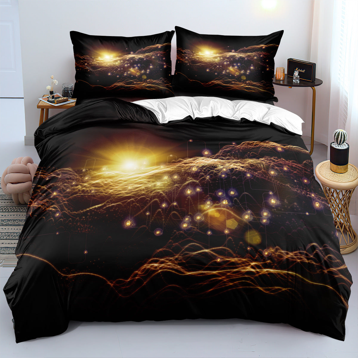 Beddings Digital Printed Three-piece Set