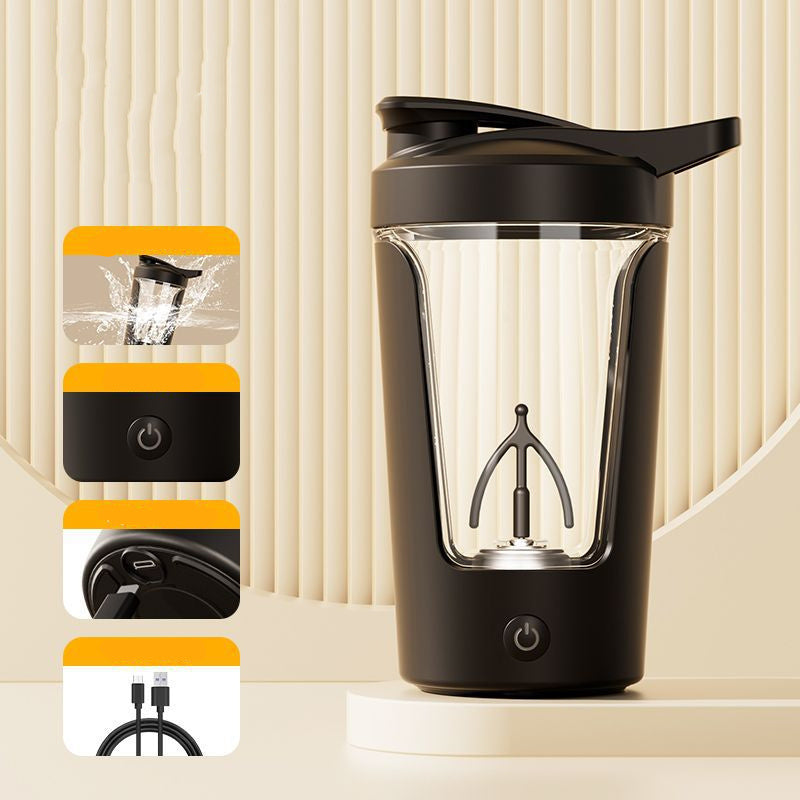 400ML 14oz Electric Protein Powder Mixing Cup Automatic Shaker Mixer Shake Bottle Milk Coffee Blender Kettle 1200mAh