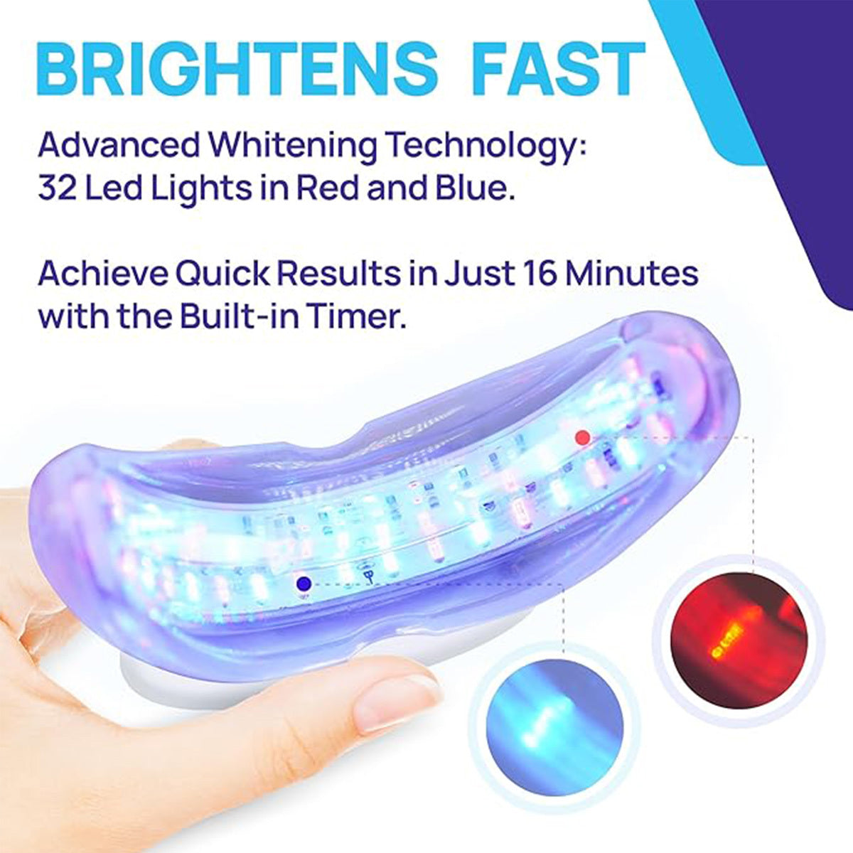 Teeth Whitening Kit Pen Gel 32X LED Light With Hydrogen Carbamide Peroxide For Sensitive Teeth - Professional Tooth Whitener Dental Tools With Mouth Tray For Achieving A Bright White Smile