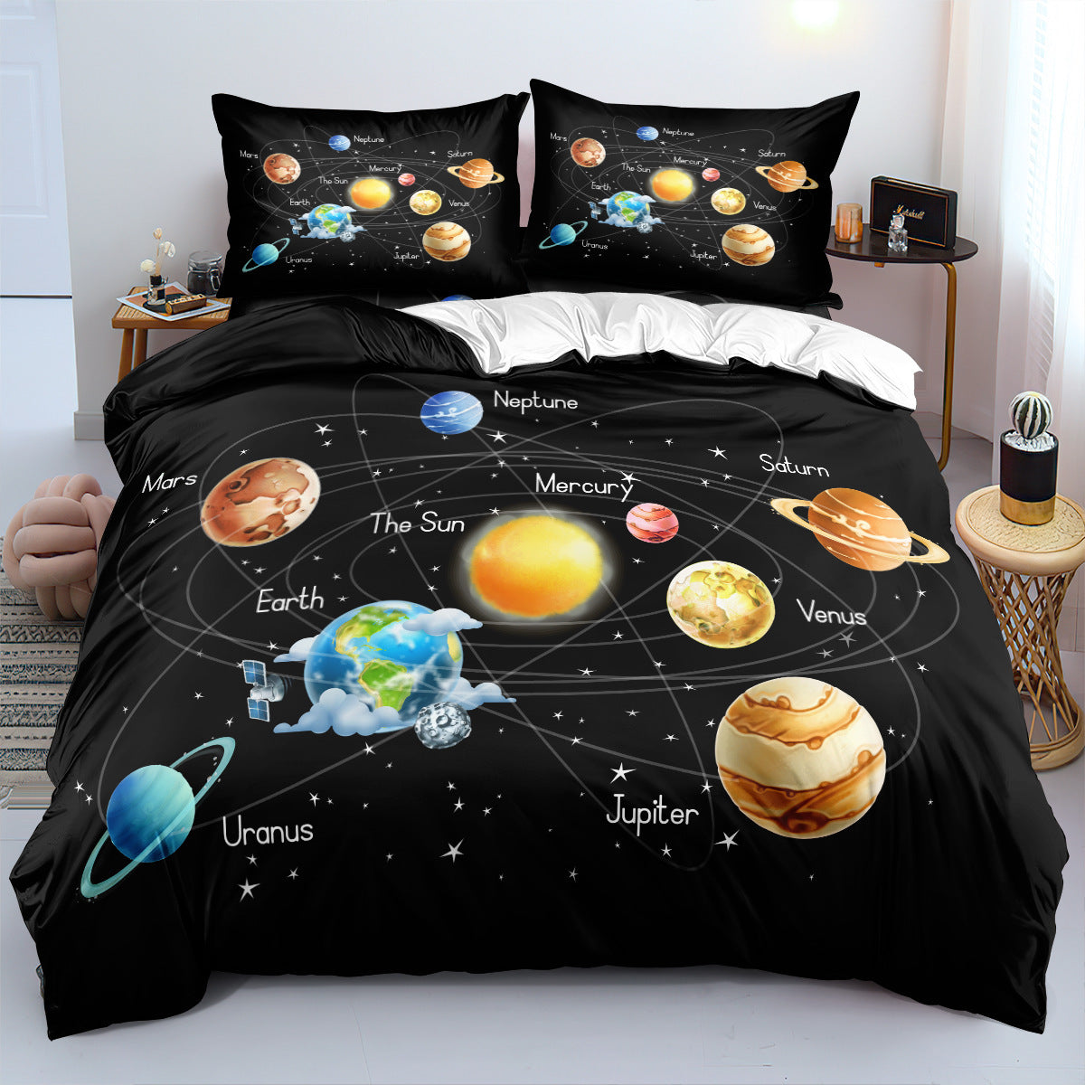 Beddings Digital Printed Three-piece Set