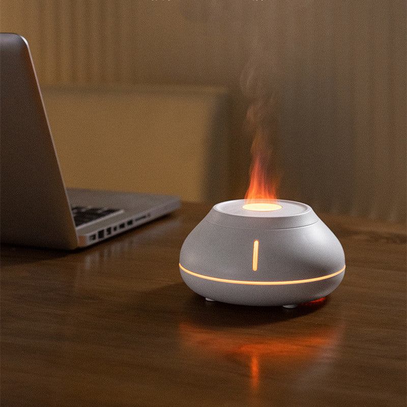 New Humidifier Colorful Simulation Flame Aroma Diffuser Desktop Creativity Humidifier For Home Room