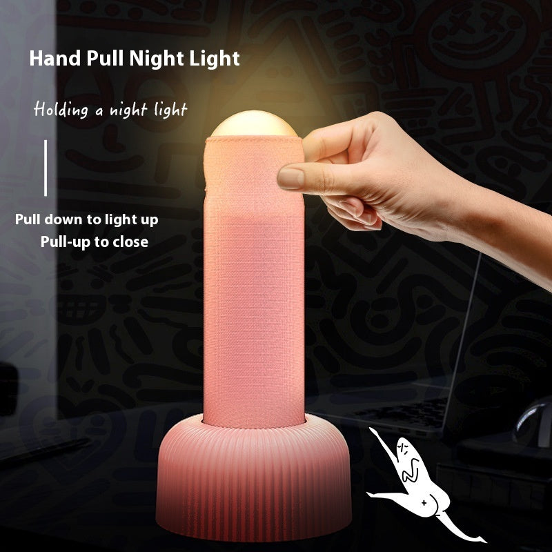 Hand Pull Small Night Lamp Charging Creative Sleep Light