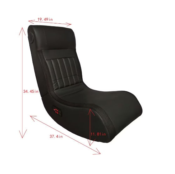 Foldable Gaming Chair With Onboard Speakers, LED Strip Light