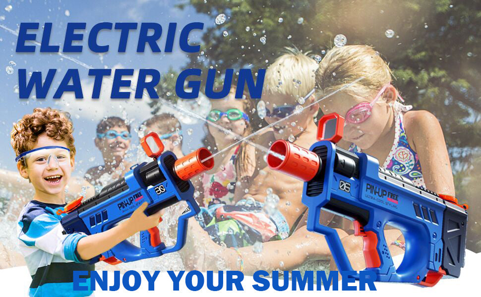 Electric Water Gun For Adults Kids, Motorized Squirt Guns With Rechargeable Battery   800cc High Capacity, Long Distance Automatic Water Guns Up To 32 FT Range,Water Blaster Beach Pool Toys