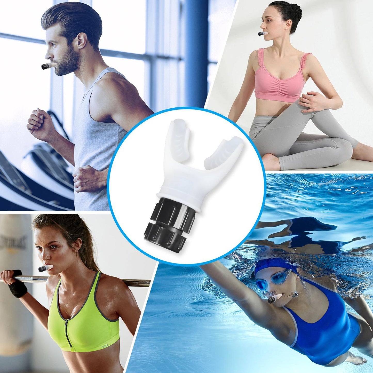 Breathe Trainer,Muscle Trainer,Portable Adjustable Trainer For And Muscular Exercise - Suitability Running Daily Fitness Training, Easy To Clean,Clean For All Adults