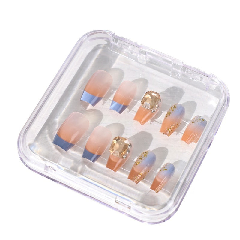 Transparent Manicure Small Wear Nail Box Handmade Nail Storage Box