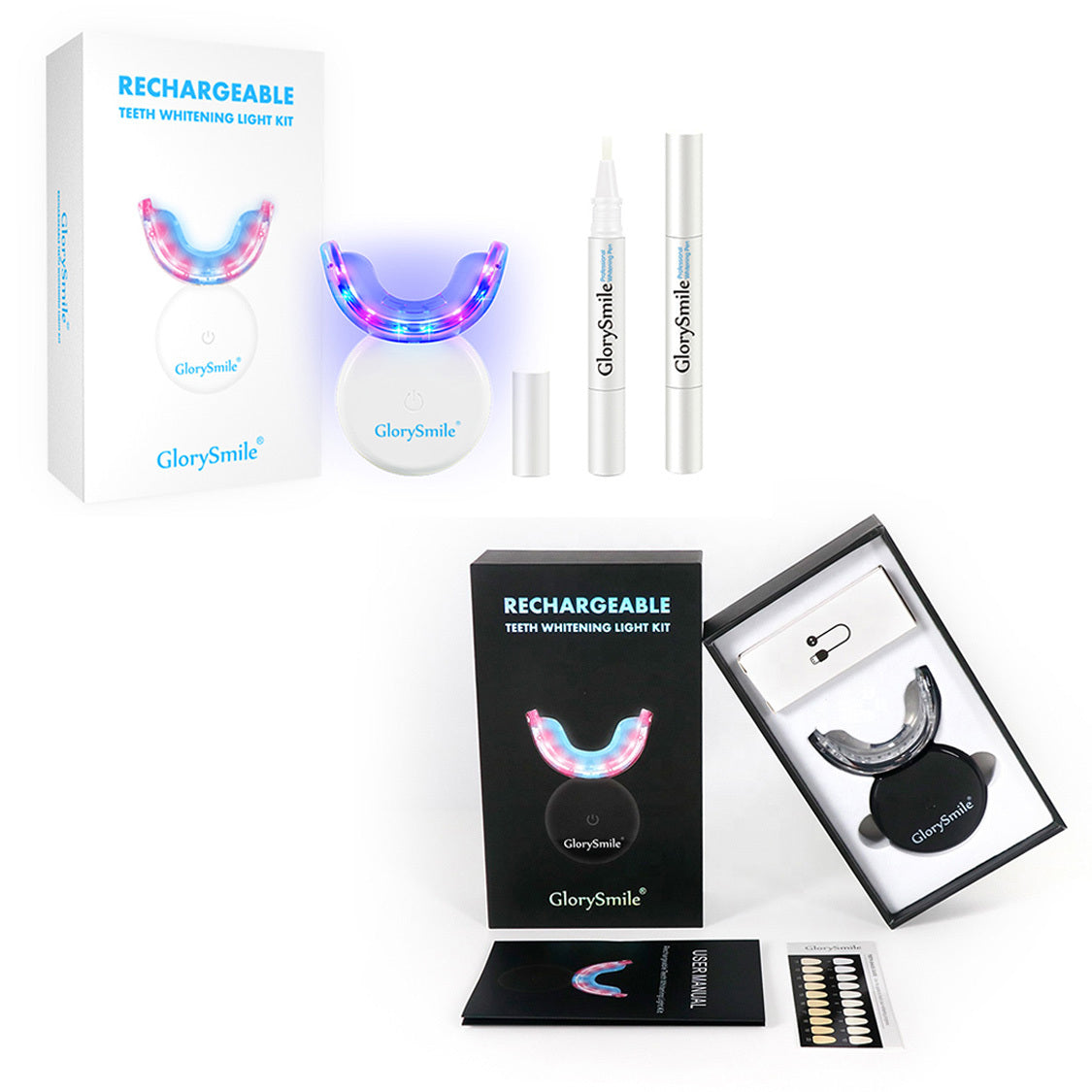 Teeth Whitening Kit Pen Gel 32X LED Light With Hydrogen Carbamide Peroxide For Sensitive Teeth - Professional Tooth Whitener Dental Tools With Mouth Tray For Achieving A Bright White Smile