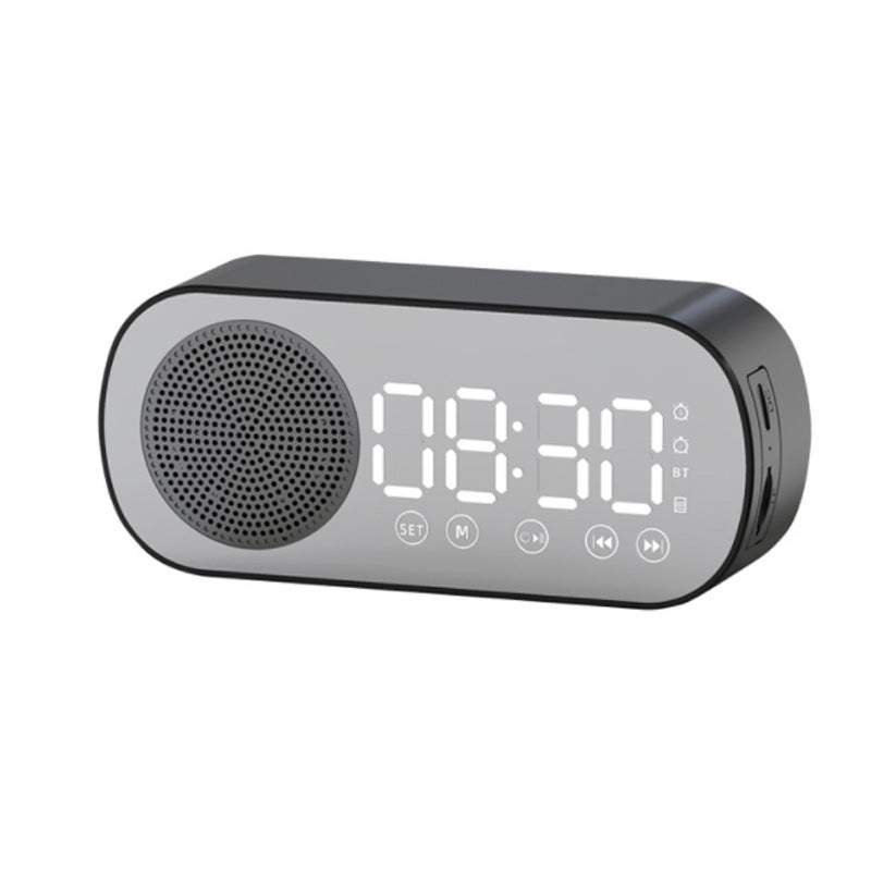 BT Music Alarm Clocks Mirror FM Radio LED Digital Clock 2 Alarm Snooze 24H Electronic Watch Dimming Table Phone Stand USB Clocks