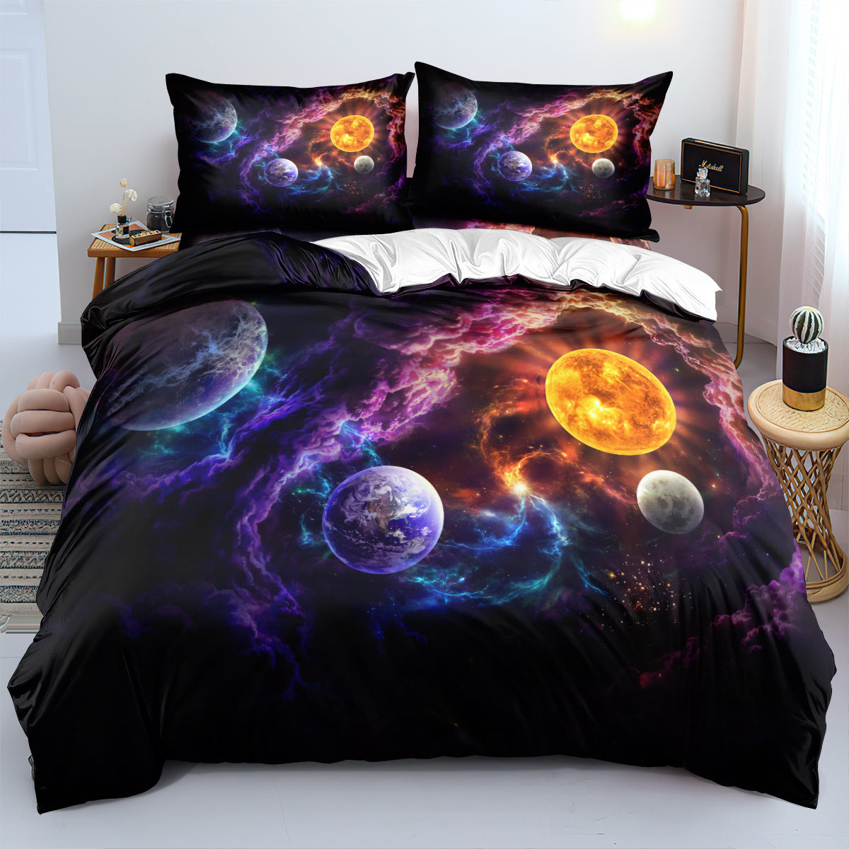 Beddings Digital Printed Three-piece Set