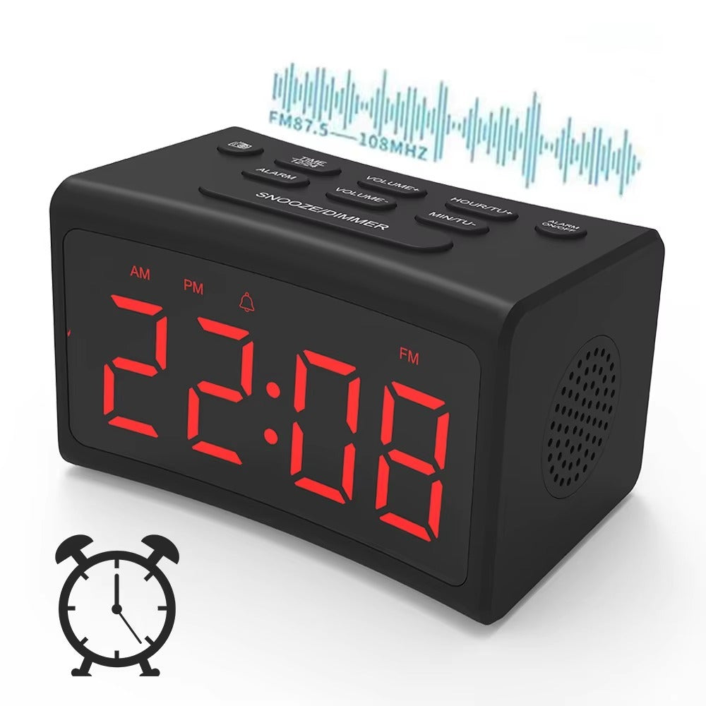 Hot Sale Desktop Bedroom Large Alarm Clock With Projection Led Digital Clock Display With Fm Radio